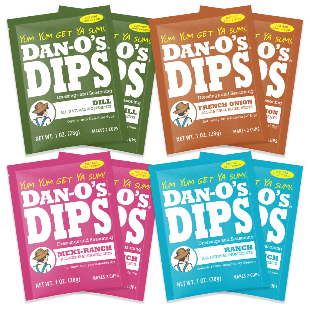 8 Dip Variety Pack - Dill, French Onion, Mexi-Ranch, Ranch (2 Each)
