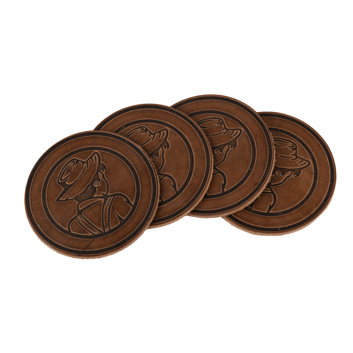 Dan-O’s X Clayton & Crume: Leather Coasters (4 Pack)