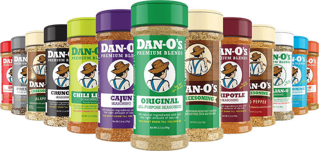 Bottles of Dan-O's Seasoning