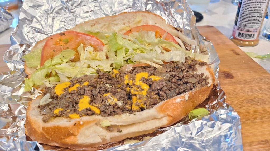 Chopped Cheese Sandwich ready to eat