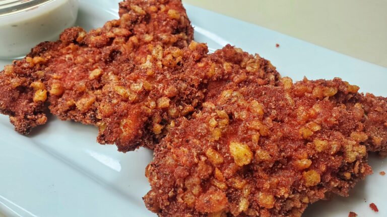 Crispy Flaming Hot Chicken Strips - Dan-O's Seasoning