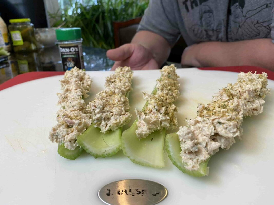 Tuna Salad Celery Sticks DanO's Seasoning