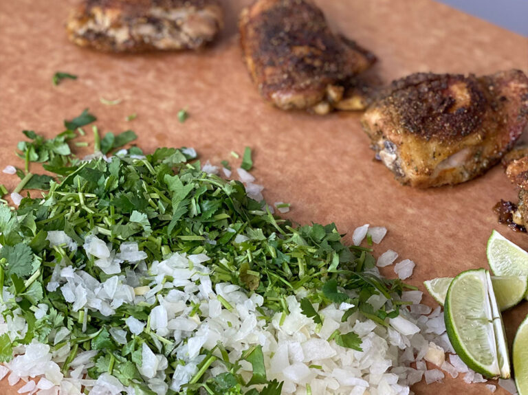 Chicken Skin Tacos made with chicken seasoning