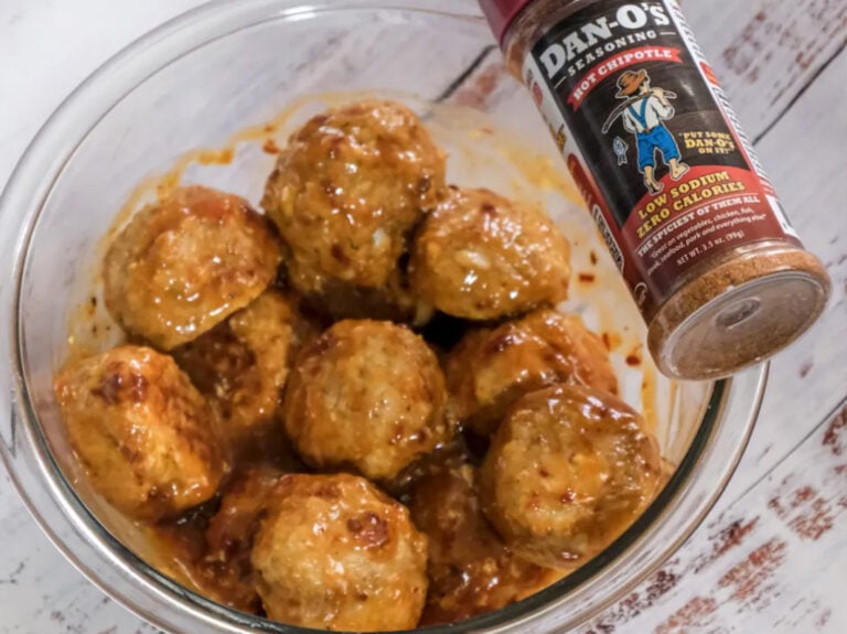 Honey Chipotle Meatballs made with chicken seasoning