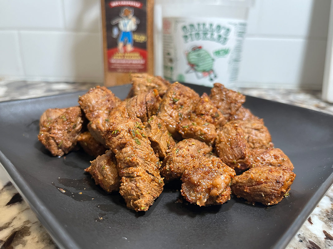 Dill Pickle Filet Mignon Bites DanO's Seasoning