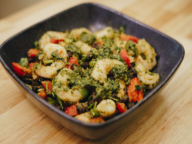 Zesty Lime Cilantro Shrimp and Black Bean Salad