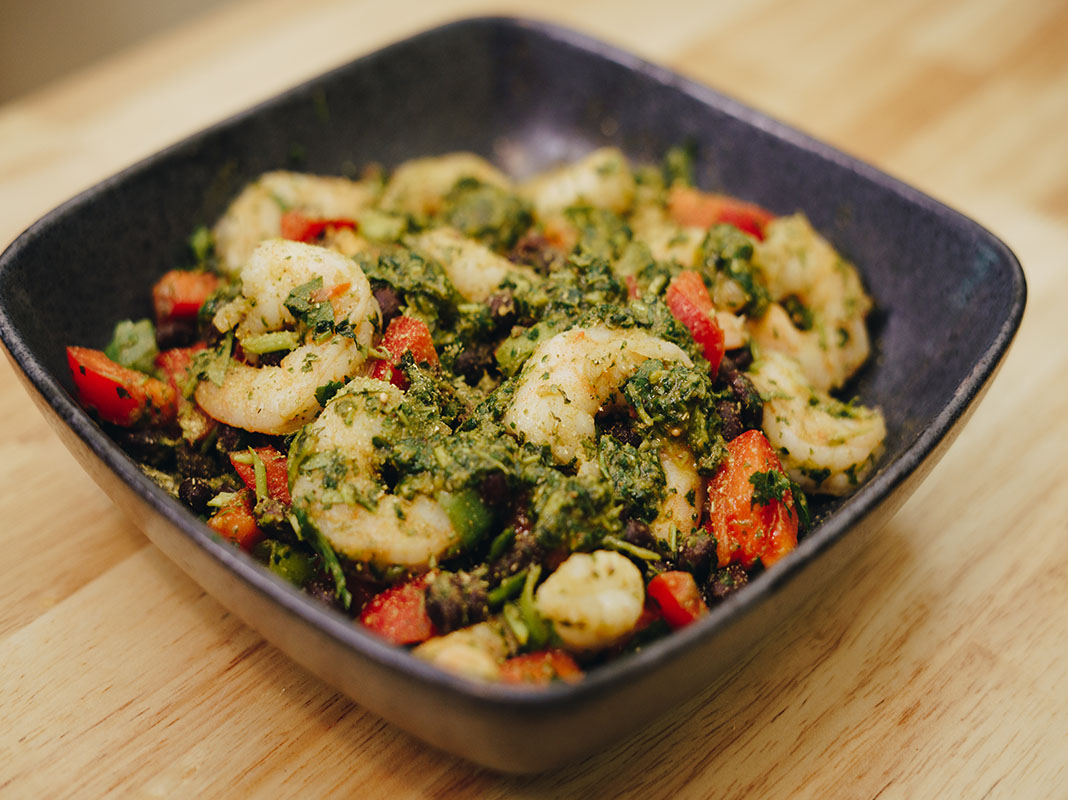 Zesty Lime Cilantro Shrimp and Black Bean Salad