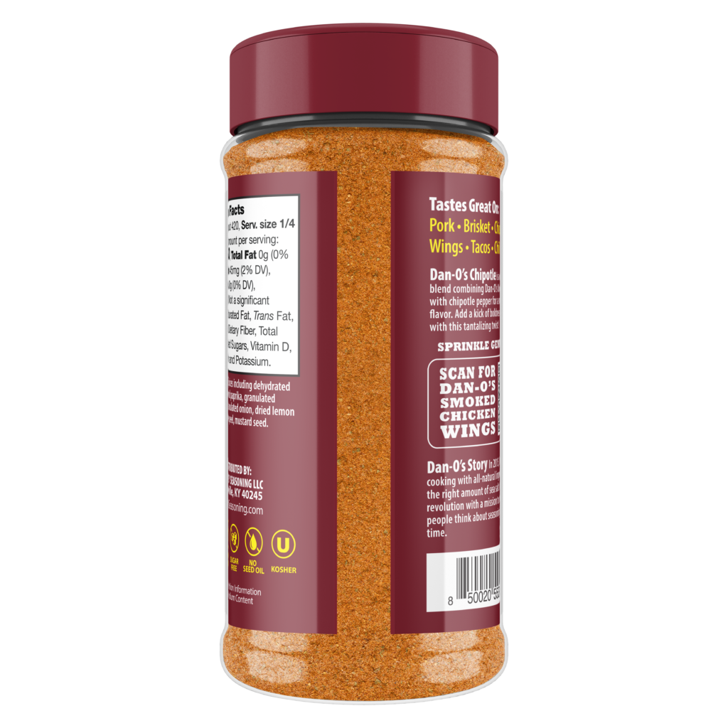 Chipotle Seasoning - Medium Bottle (Back)