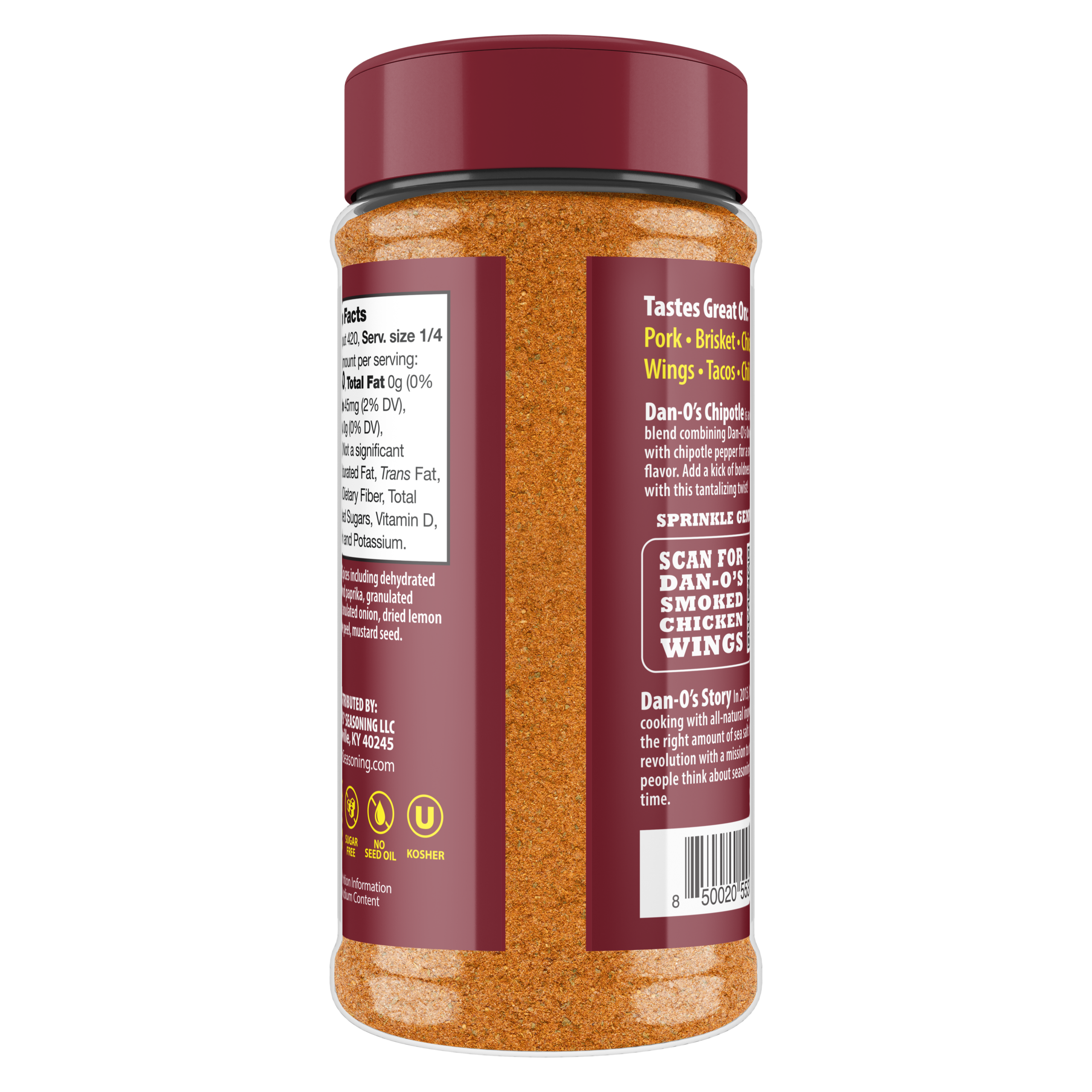 Chipotle Seasoning - Medium Bottle (Back)