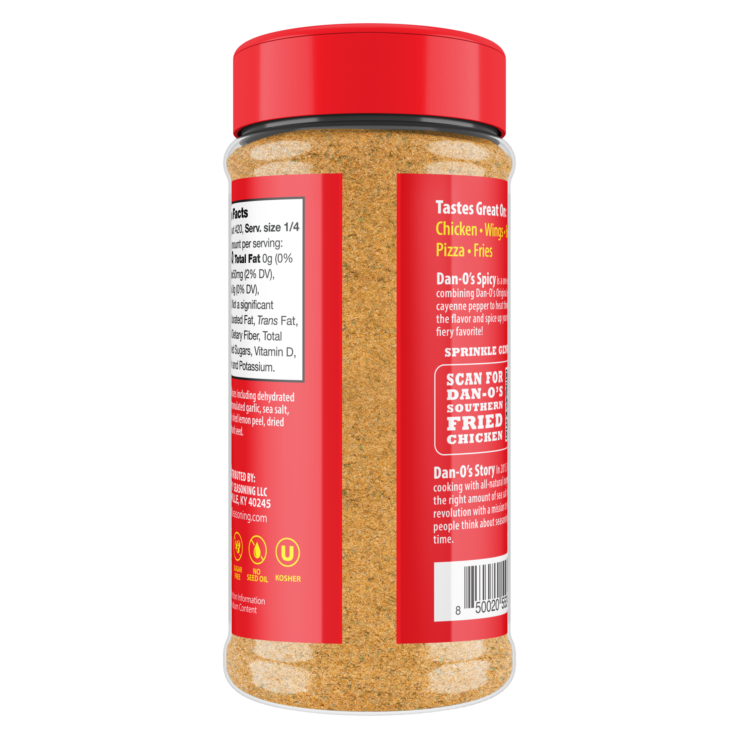 Spicy Seasoning - Medium Bottle (Back)