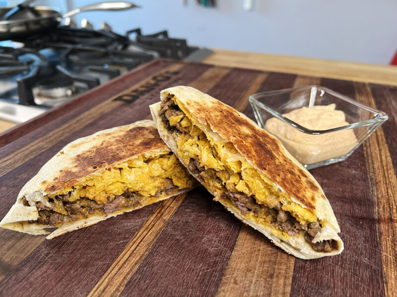 Cheesy Sirloin Steak Crunchwrap DanO's Seasoning