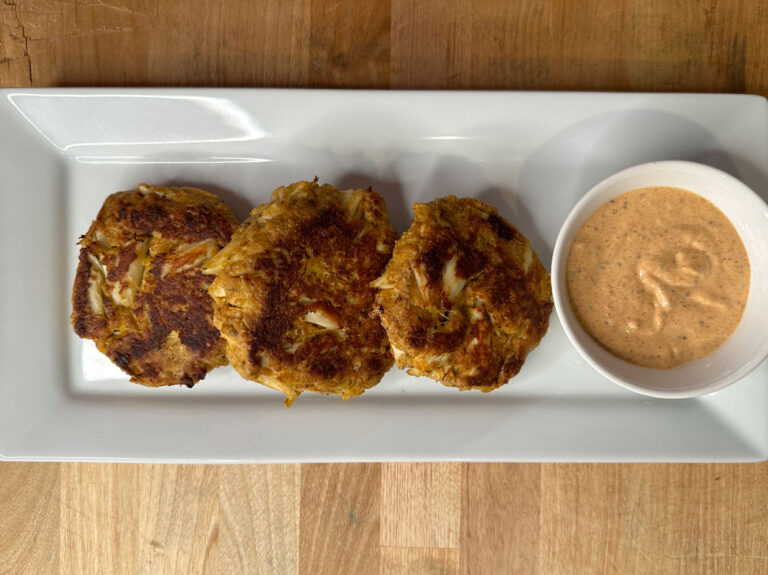 Weeknight one skillet crab cakes