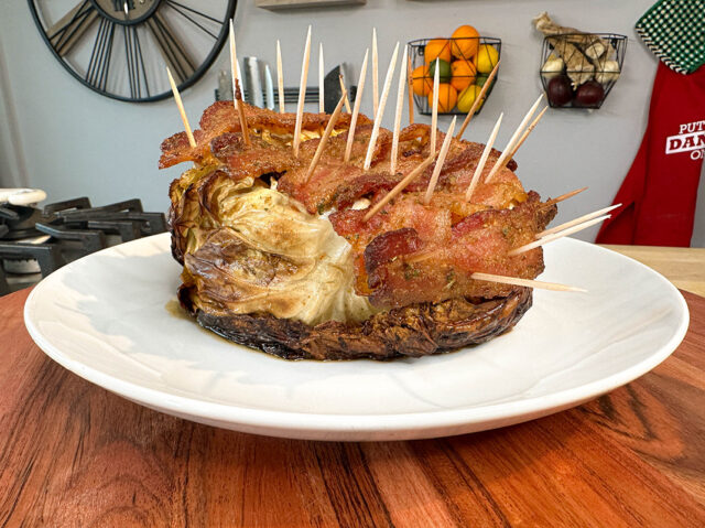 Hellraiser Bacon Wrapped Cabbage Ball
