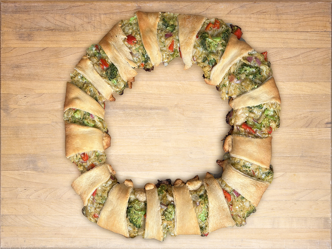 Chicken Crescent Wreath