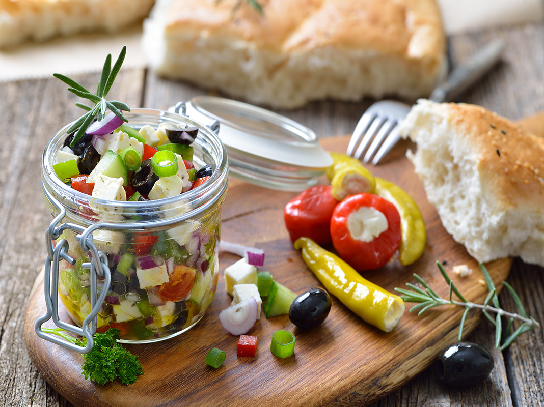 Greek Salad in a Jar
