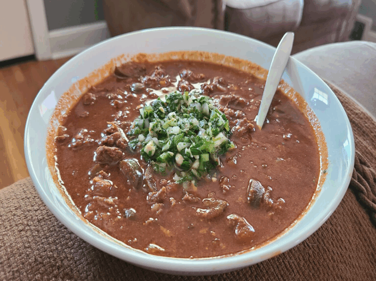 Argentine Chili with Chimichurri