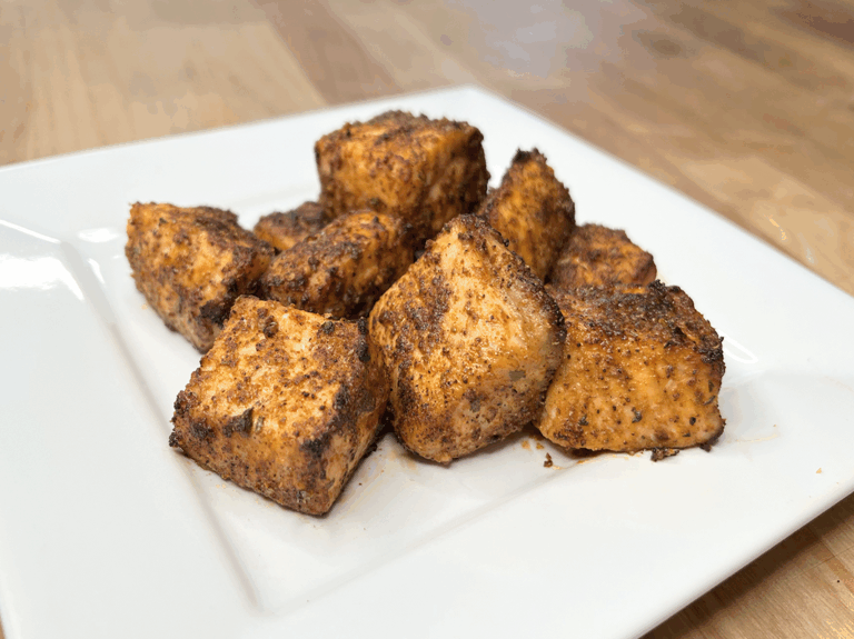Air Fried Chipotle Salmon Bites