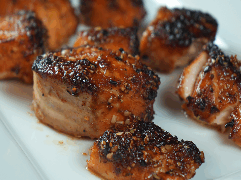 Teriyaki Salmon Bites