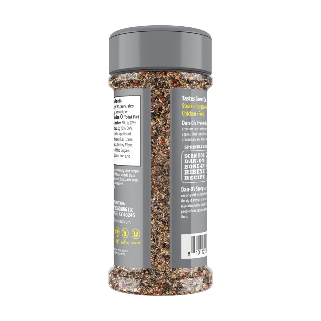 Preem-O Seasoning - Small Bottle (Back)