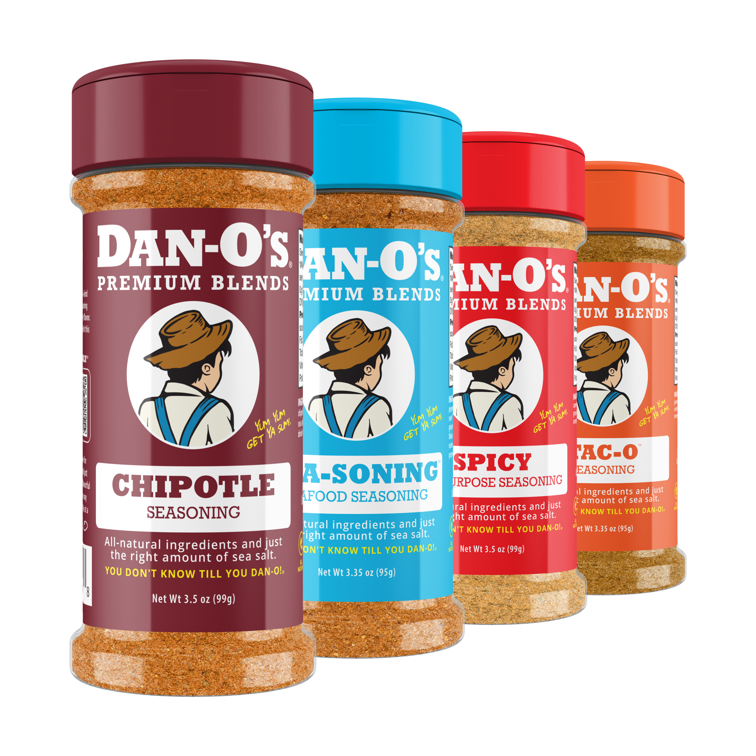 That Spicy Life Small 4 Bottle Combo – Chipotle, SEA-soning, Spicy, & Tac-O