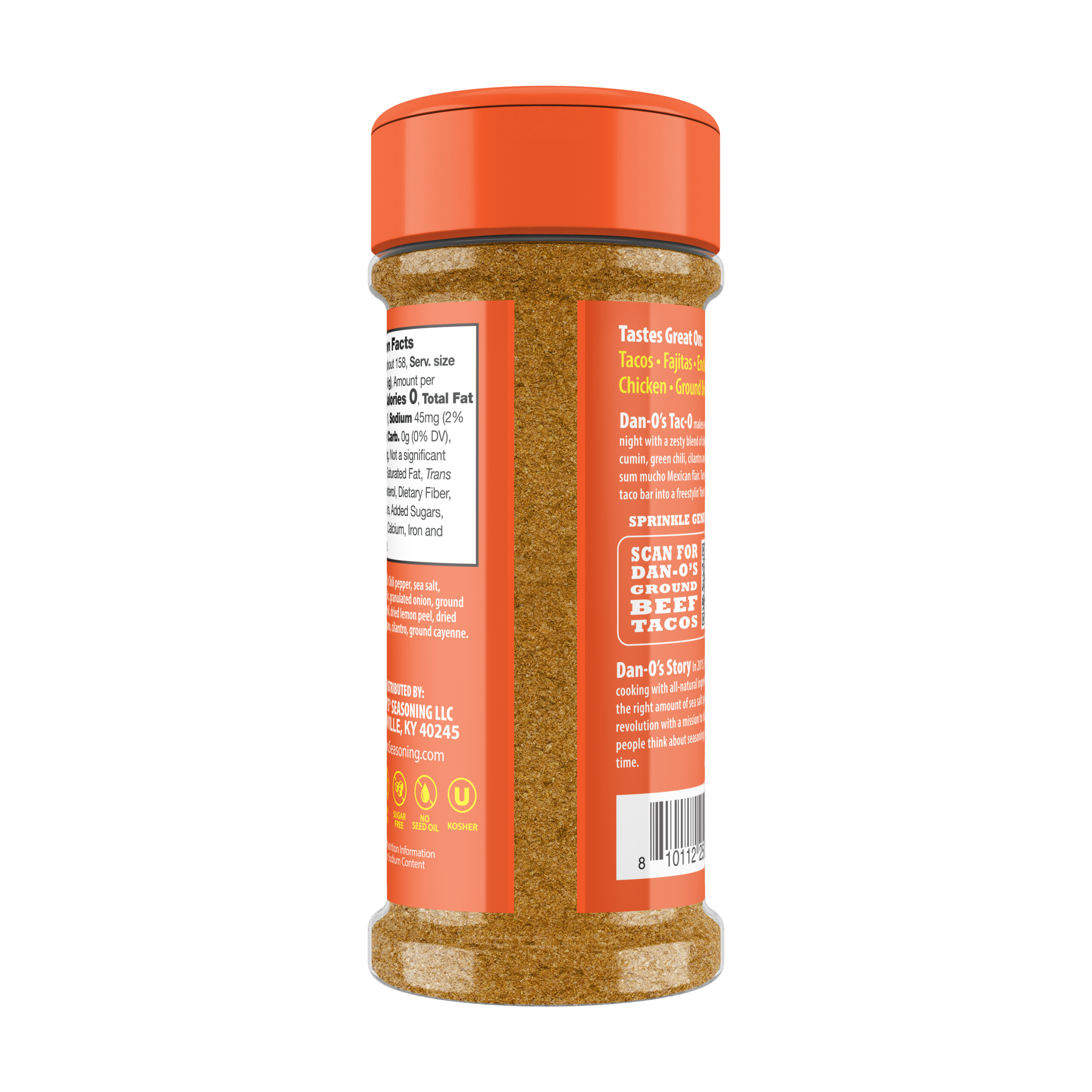 Tac-O Seasoning - Small Bottle (Back)