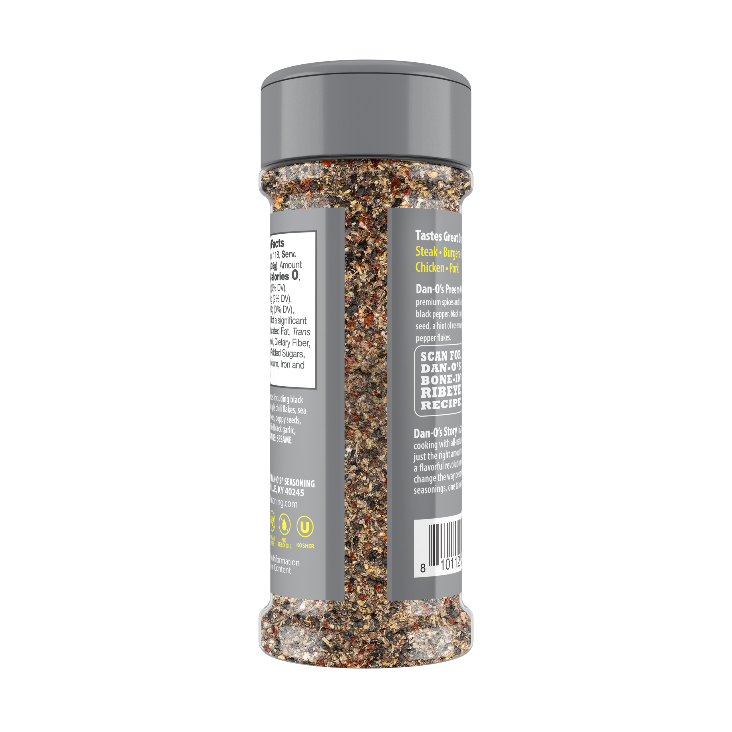 Preem-O Seasoning - Online Exclusive Size Bottle (Back)