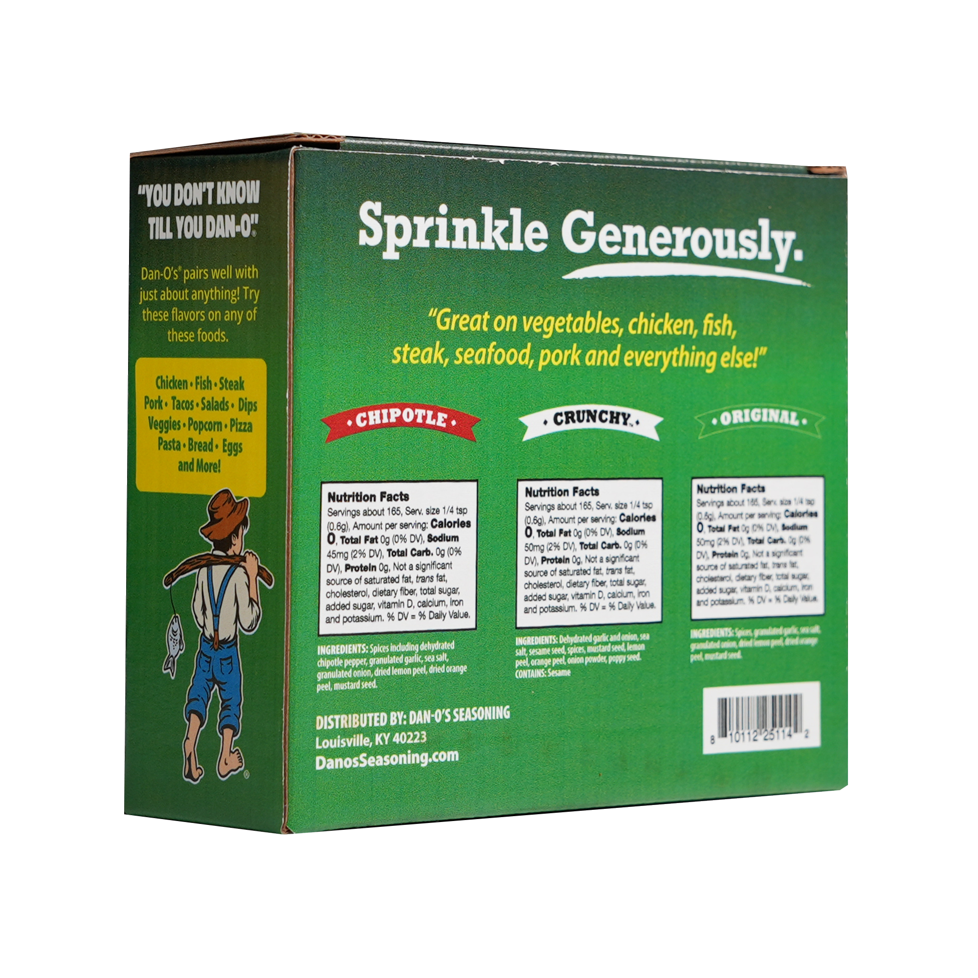 Small 3 Bottle Combo Box - Original, Chipotle, Crunchy (Back, Angled)