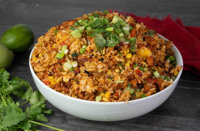 Chili Lime Fried Rice with Chicken and Mango - Dan-O's Seasoning