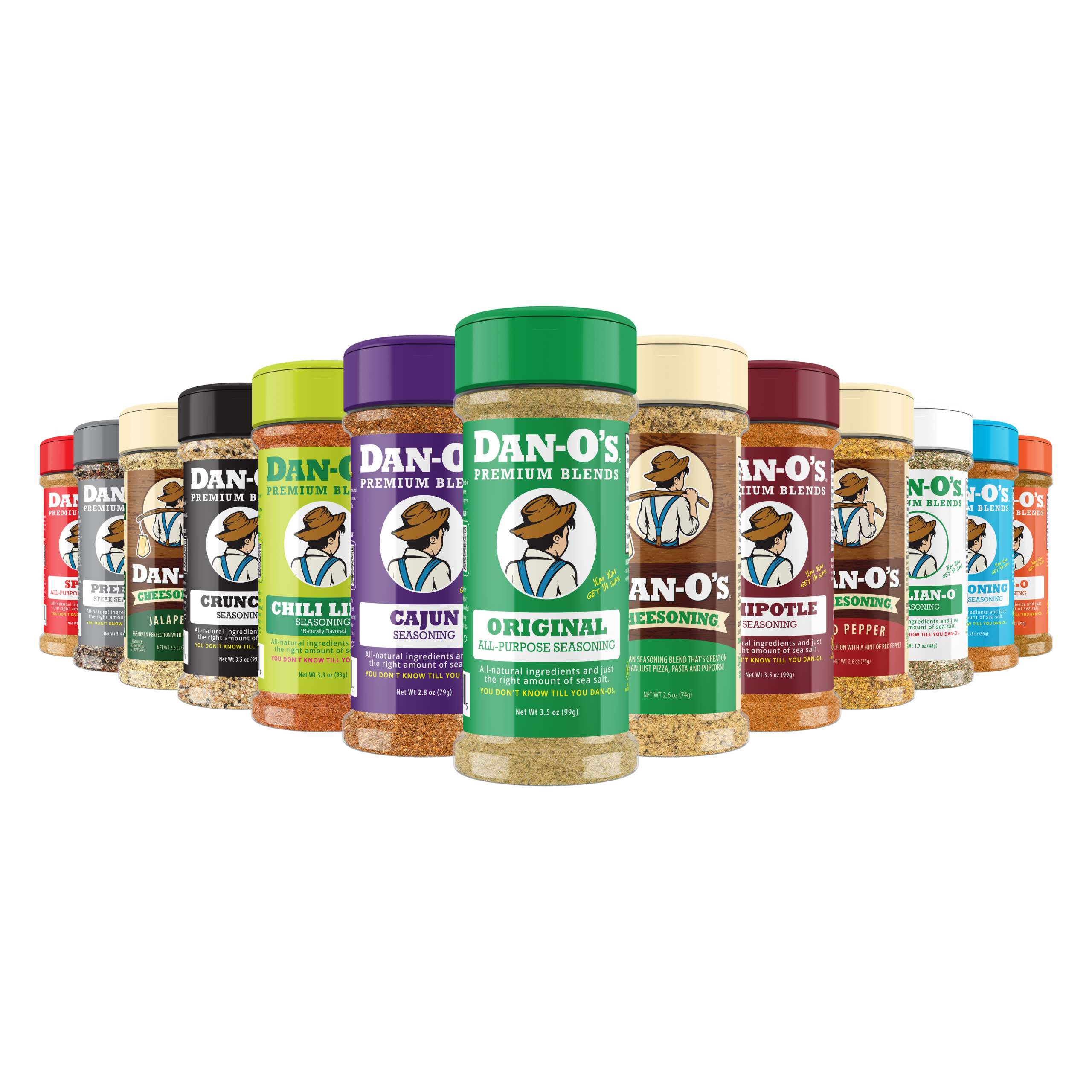 Small 13 Bottle Combo - Original, Cajun, Cheesoning, Jalapeño Cheesoning, Red Pepper Cheesoning, Chili Lime, Chipotle, Crunchy, Italian-O, Preem-O, SEA-soning, Spicy, & Tac-O