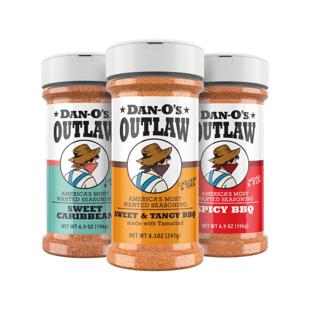 Outlaw 3 Medium Bottle Combo - Sweet & Tangy BBQ Made With Tamarind, Sweet Caribbean, & Spicy BBQ
