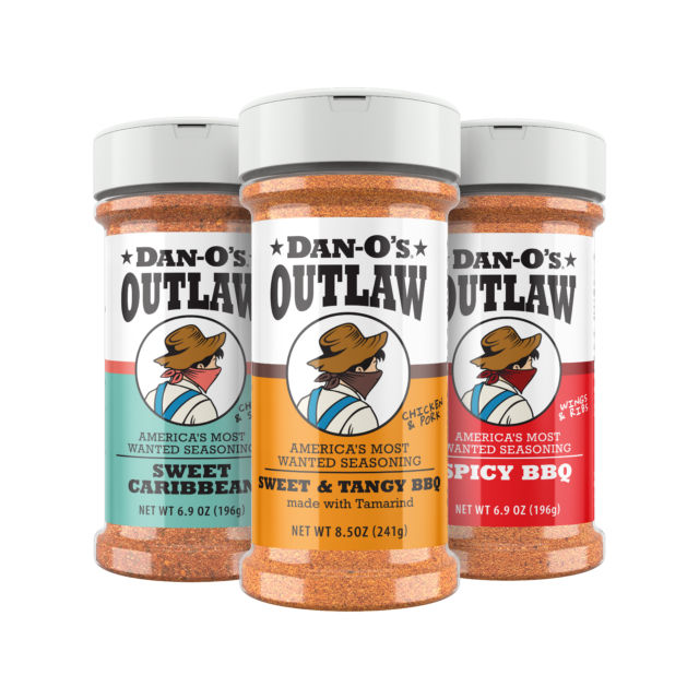Outlaw 3 Medium Bottle Combo - Sweet & Tangy BBQ Made With Tamarind, Sweet Caribbean, & Spicy BBQ