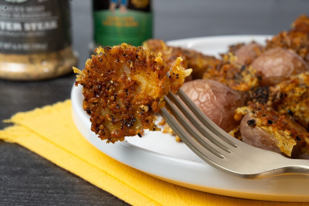 Parmesan-Crusted Scored Potatoes