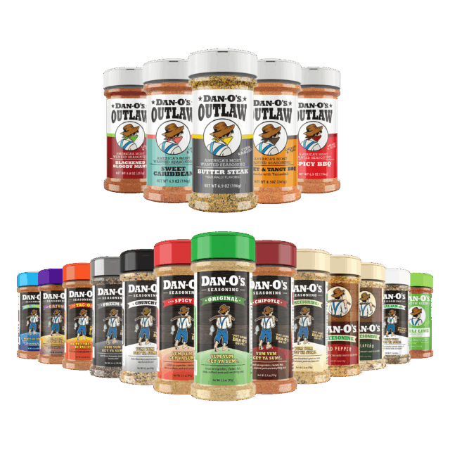 18 Bottle Combo - Original, Blackened Bloody Mary, Butter Steak, Cajun, Cheesoning, Jalapeño Cheesoning, Red Pepper Cheesoning, Chili Lime, Chipotle, Crunchy, Italian-O, Preem-O, SEA-soning, Sweet Caribbean, Sweet & Tangy BBQ Seasoning Made With Tamarind, Spicy, Spicy BBQ, & Tac-O