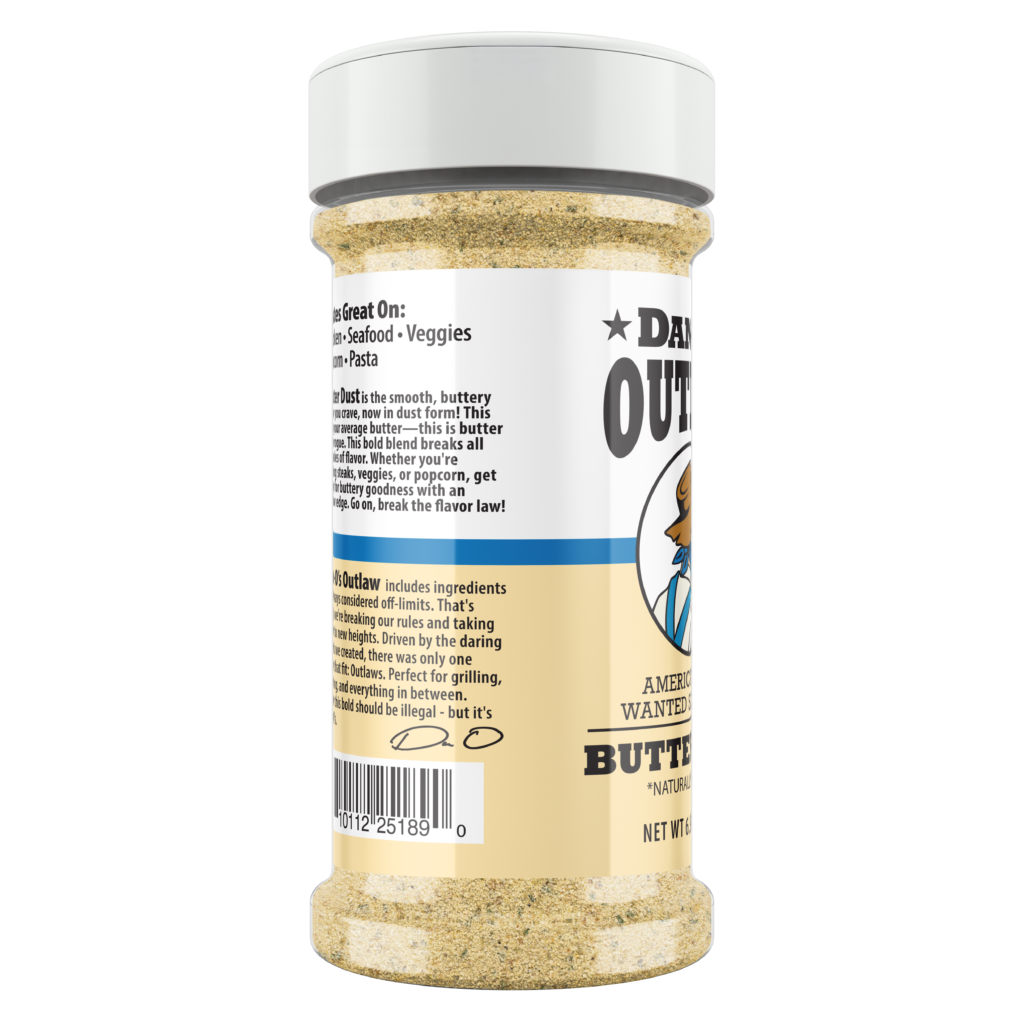 Dan-O’s Outlaw Butter Dust - Medium Bottle (Rotated Left)