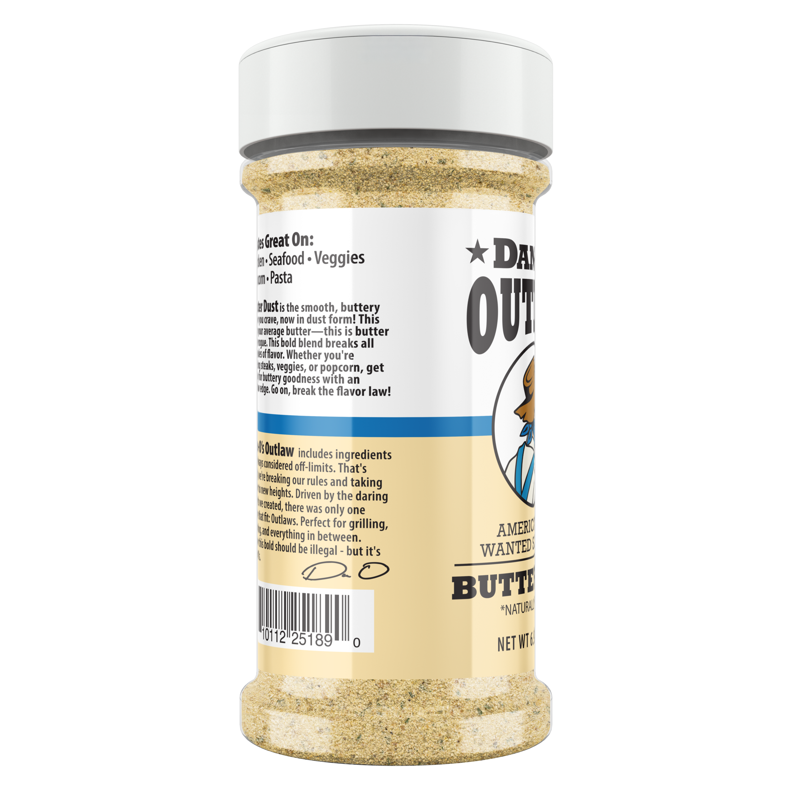 Dan-O’s Outlaw Butter Dust - Medium Bottle (Rotated Left)