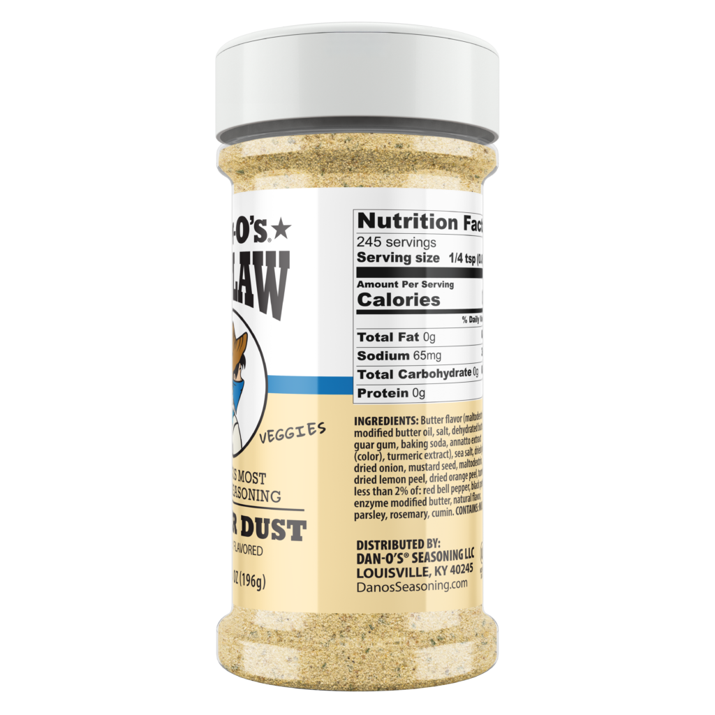Dan-O’s Outlaw Butter Dust - Medium Bottle (Rotated Right)