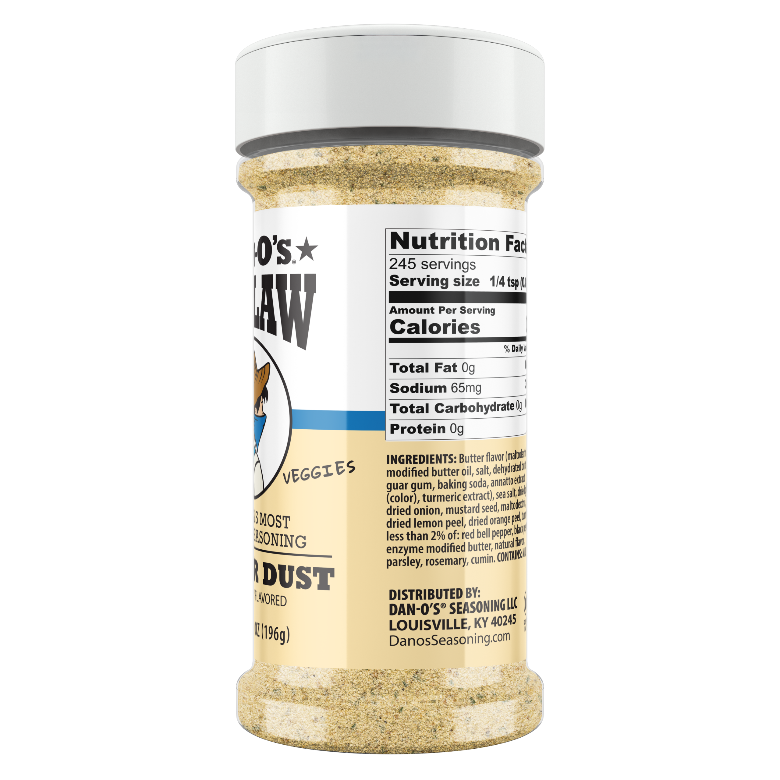 Dan-O’s Outlaw Butter Dust - Medium Bottle (Rotated Right)