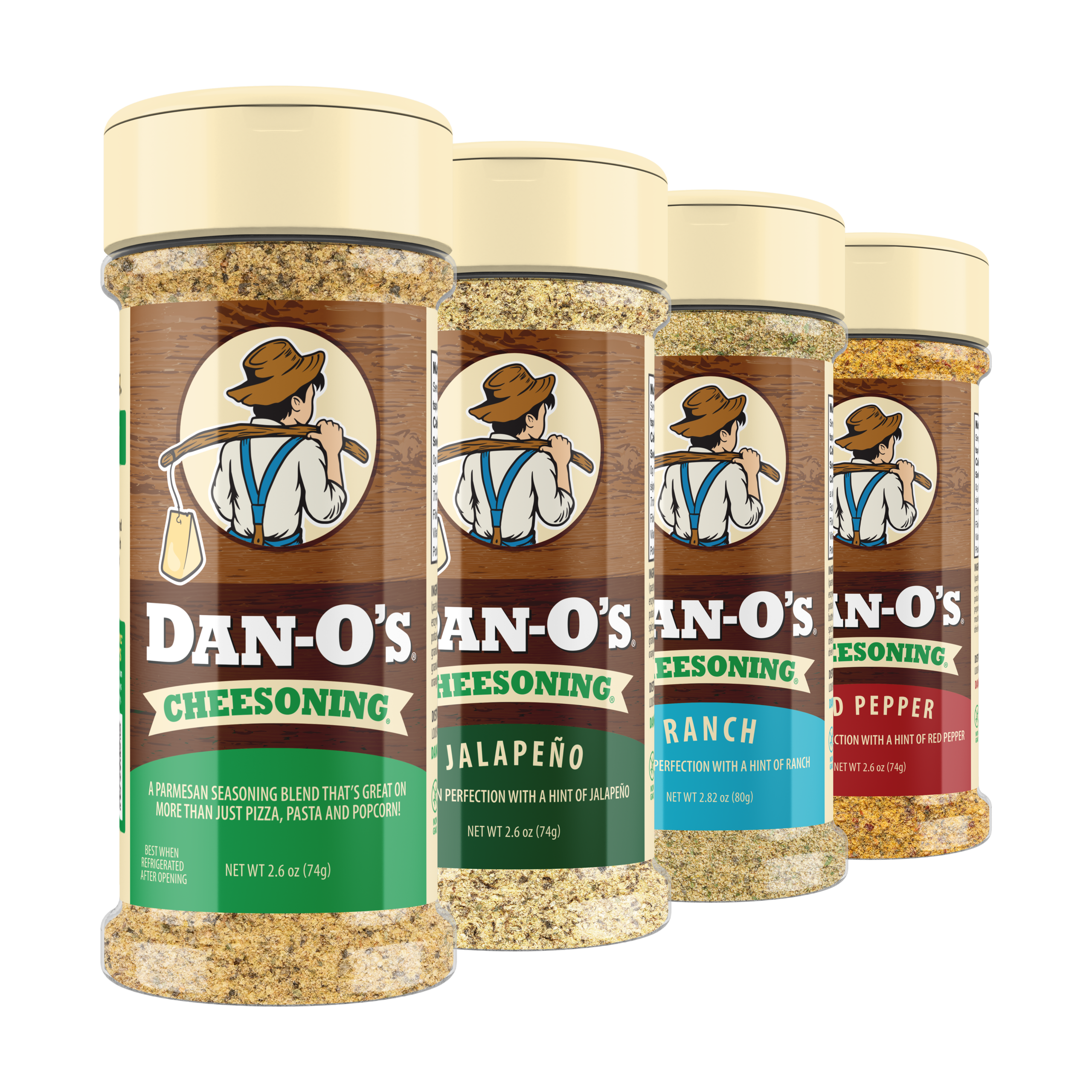 Cheese Block Bundle - Small 4 Bottle Combo - Cheesoning, Jalapeño Cheesoning, Ranch Cheesoning, & Red Pepper Cheesoning