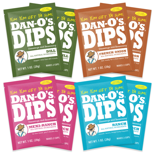 8 Dip Variety Pack - Dill, French Onion, Mexi-Ranch, Ranch (2 Each)