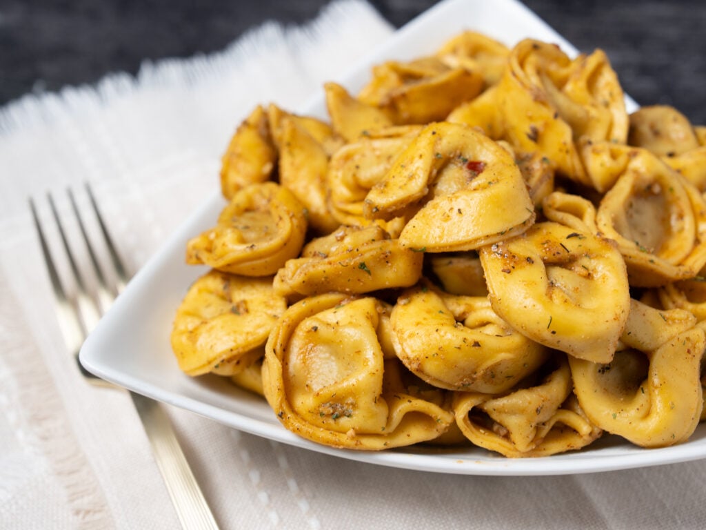 Seafood Boil Tortellini Bites