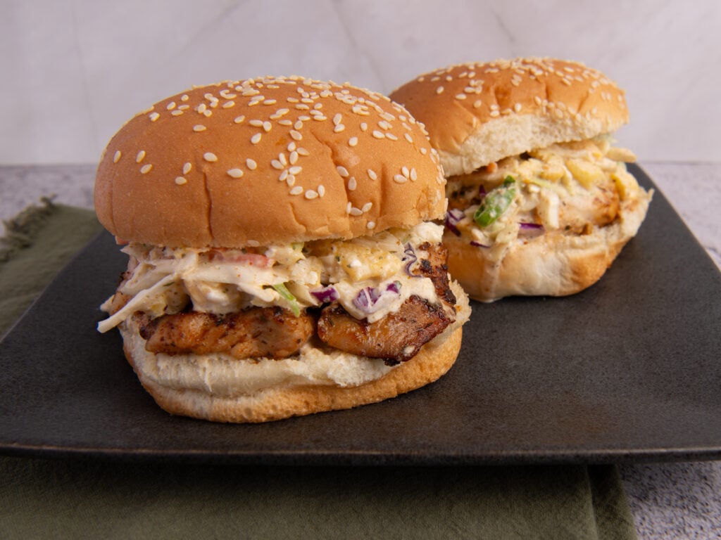 Pineapple Slaw Chicken Sandwiches