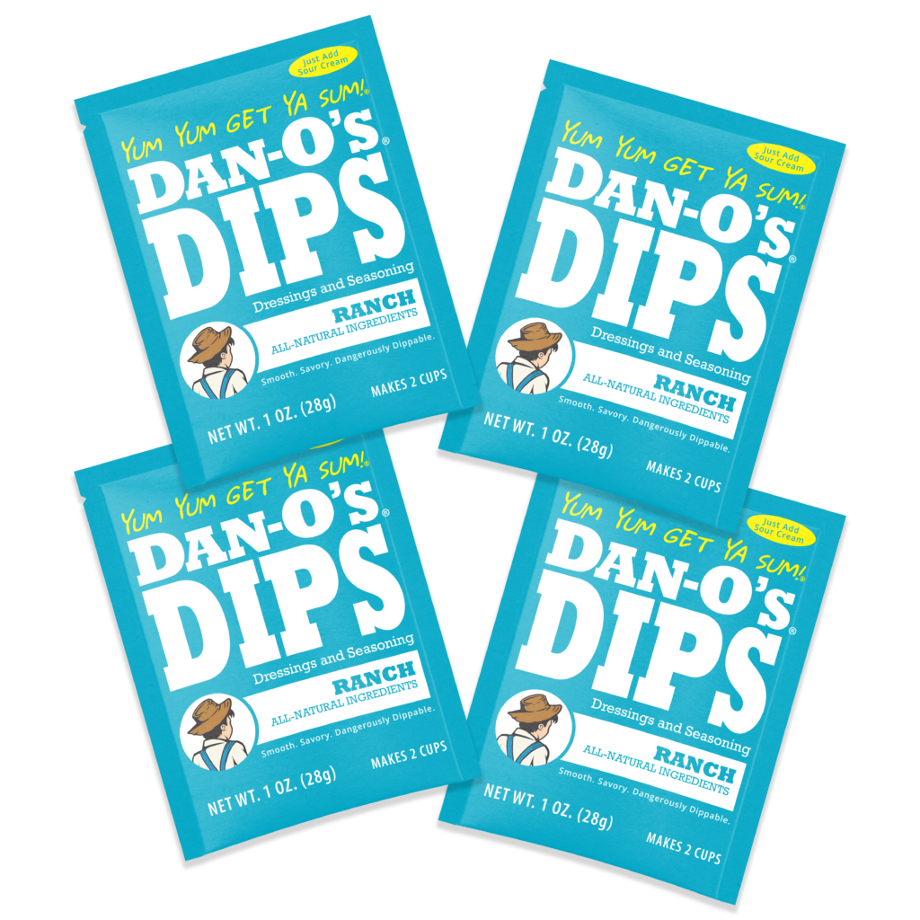 Ranch Dip Mix Packets - 4 Pack - Dan-O's Seasoning