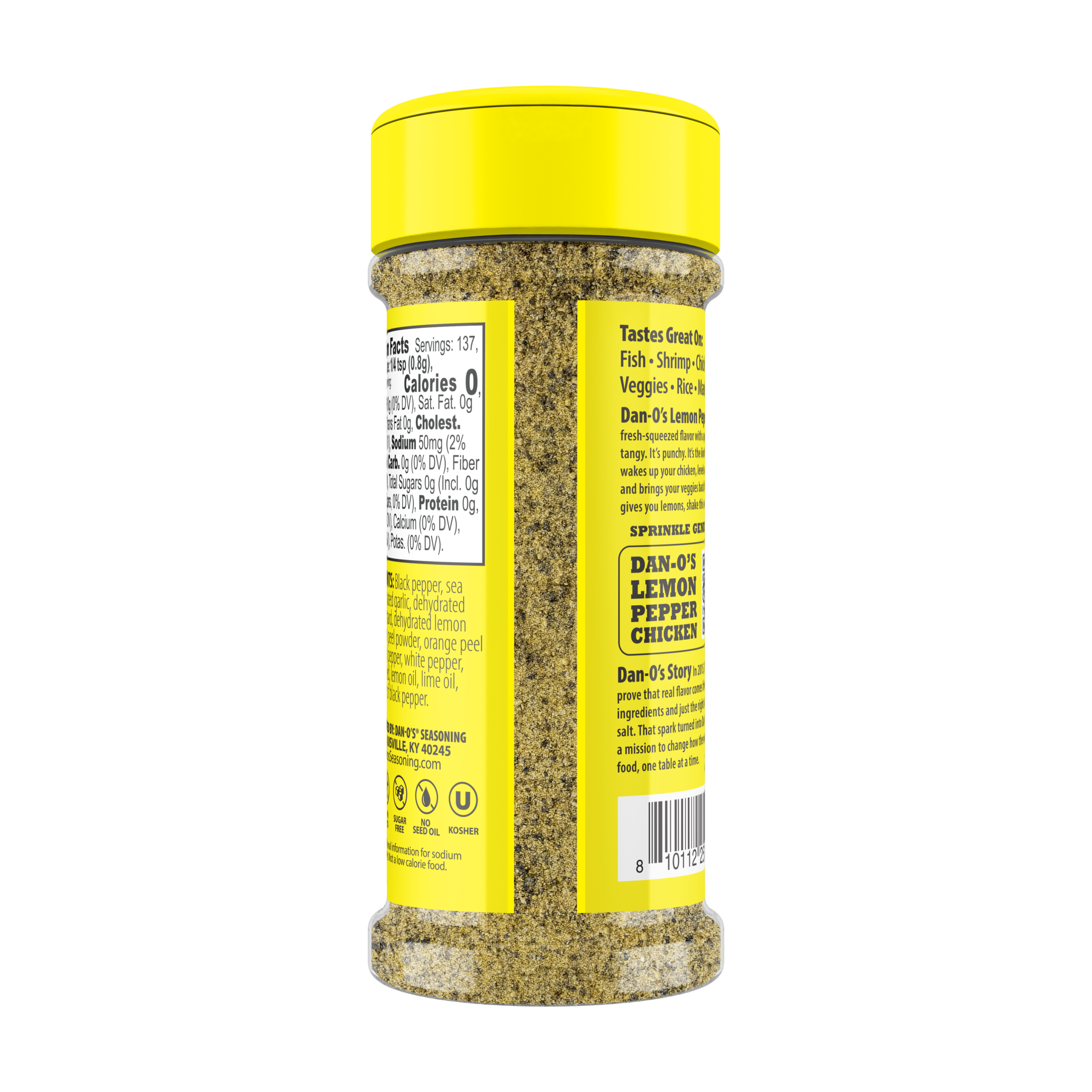 Lemon Pepper Seasoning - Small Bottle (Back)