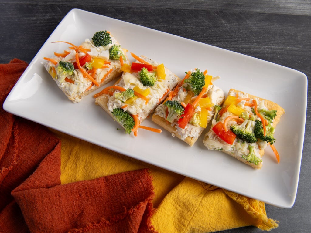 Veggie Cream Cheese Pizza