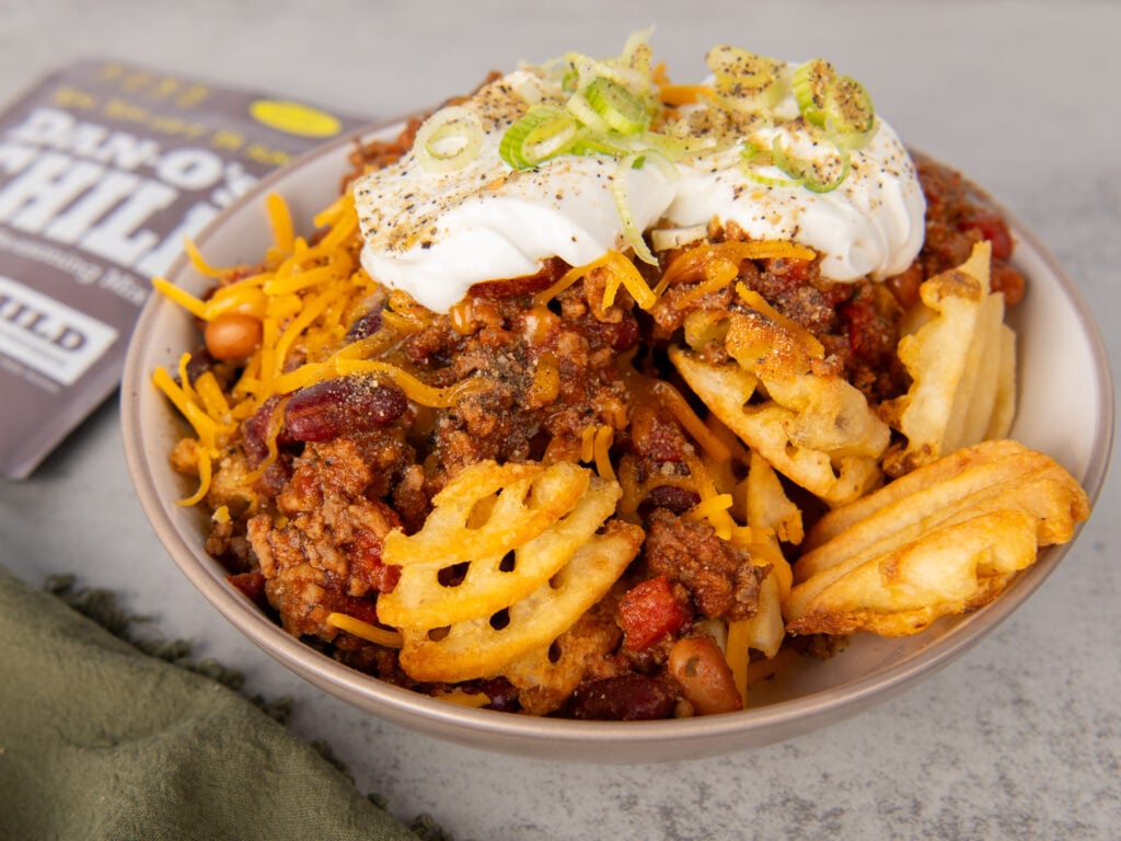 Chili Loaded Waffle Fries